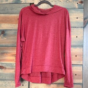 90 Degree By Reflex Maroon Long Sleeve Hoodie